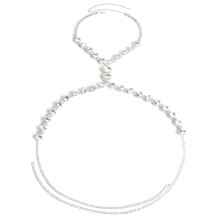 Stylish Silver Alloy Chest Jewelry Featuring Green Or-white