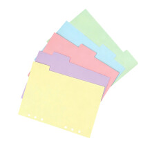 Assorted Color Index Sheets For Quick Reference-5 horizontal