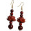 Boucles d'oreilles en bois en forme de fleurs uniques avec-C 1