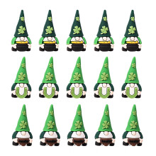 Patricks Day Gnomes Decors Mini Resins Gnomes Figurines-15pcs