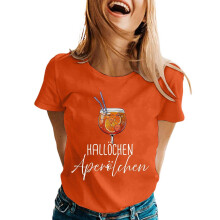 Women's Prom T-shirt Cocktail Print Lightweight Top-Orange L