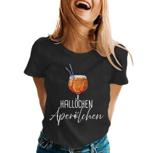 Women's Prom T-shirt Cocktail Print Lightweight Top-Black M
