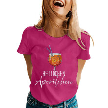 Women's Prom T-shirt Cocktail Print Lightweight Top-Coral Red M