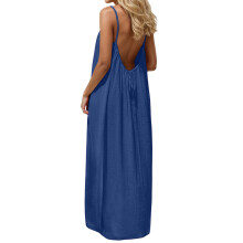 Women's Strap Backless Loose-fitting Resort Long-15 XXXXXL