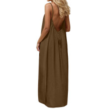 Women's Strap Backless Loose-fitting Resort Long-12 XXXXXL