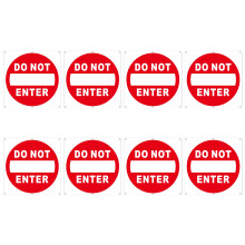 8Pcs Do Not Enter Sticker with Adhesive Backing For Factories