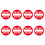 8Pcs Do Not Enter Sticker with Adhesive Backing For Factories 1