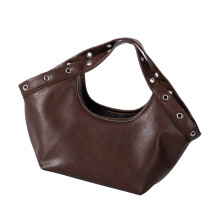 Sacs à bandoulière pour femmes, petit sac à main à poignée-Café