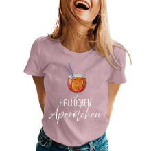 Women's Prom T-shirt Cocktail Print Lightweight Top-Khaki S