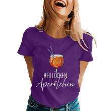 Women's Prom T-shirt Cocktail Print Lightweight Top-Purple XXXL