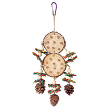 Interaction Wooden Bird Cage Hanging Toy For Parrots Finches