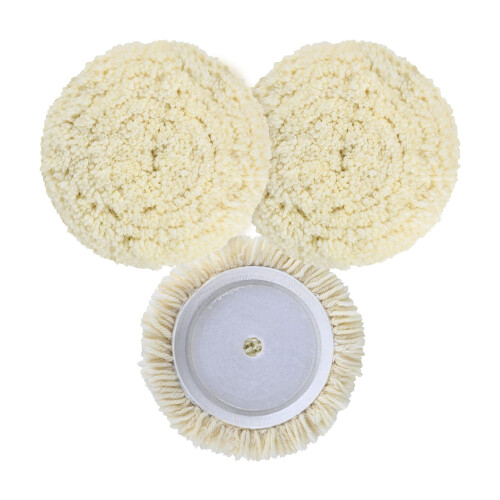 3Pcs Soft Wool Polishing Pad Soft Buffing Pad Perfect For-7IN