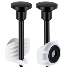 2-Pack Universele Baduitloop Reparatieset, Lekvrije Badkranen Reparatie Vervangende Onderdelen Zwart