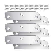 Brushed Stainless Steel Cabinet Hinges-steel color 6 pieces