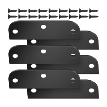 Cabinet Hinges Repair Plate Kitchen Cupboard-Black 6 pieces