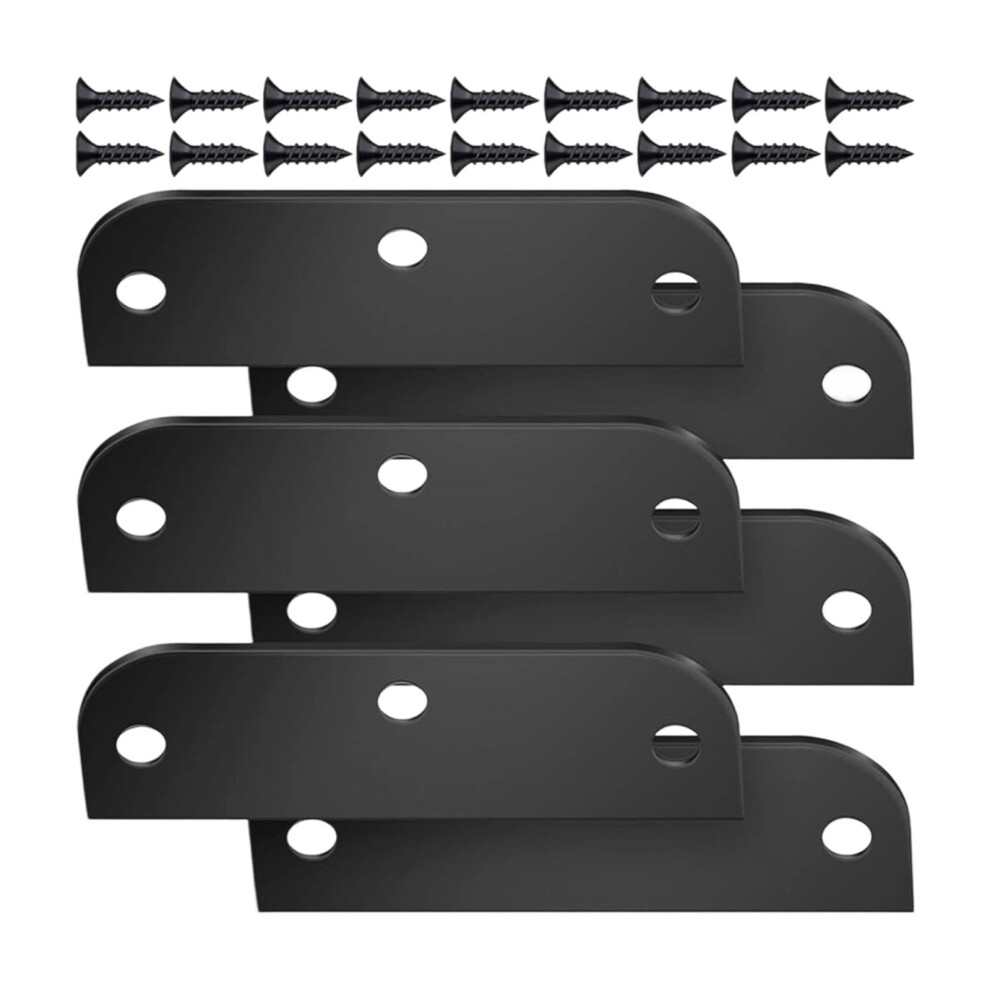 Cabinet Hinges Repair Plate Kitchen Cupboard-Black 6 Pieces 7754004492851