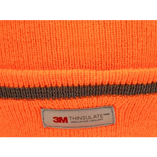 (Orange) Thinsulate Reflective Hi Vis Beanie 1