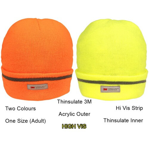 (Orange) Thinsulate Reflective Hi Vis Beanie 2