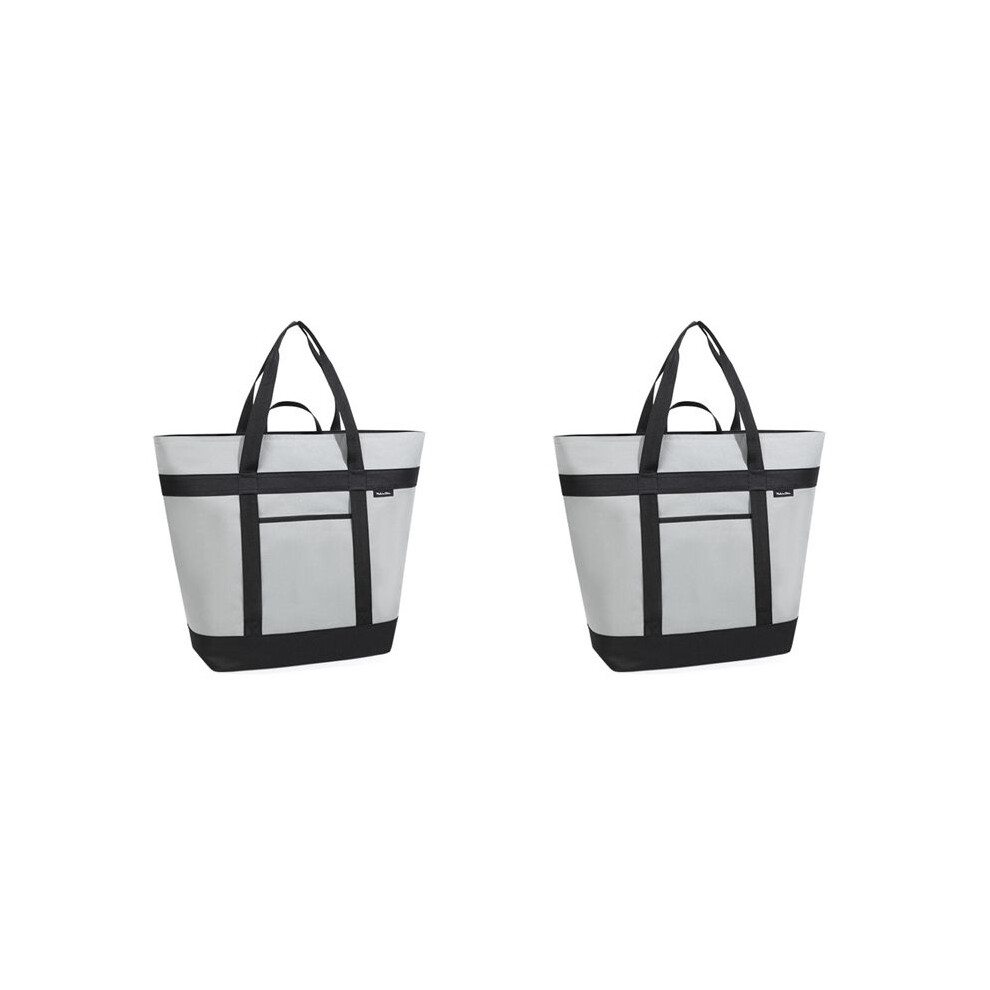 2X Insulated Cooler Bag, Reusable 40L Soft Cooler Bags, Cooler Leak Proof Portable Thermal Bags For Groceries Beach Grey 4711618629700