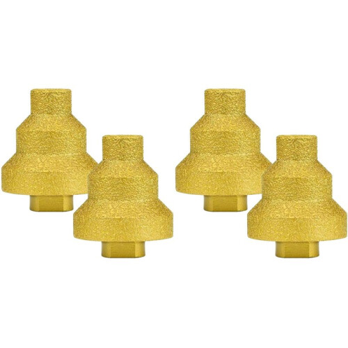 4pcs Diamond Core Drill Bit,20-35-50mm Chamfer Multi-Layer Conical Hole Opener,Diamond Step Drill Bit with Shank M14