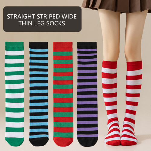Stripes Over Knee Socks Practical Weave Nonslip-Section 7 2