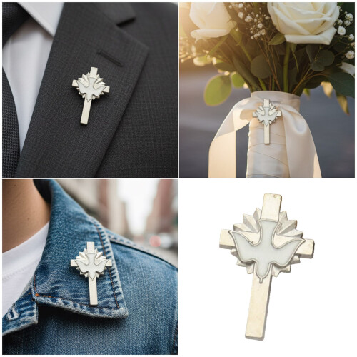 10 Stück Vogel-Schmuck-Brosche mit eng anliegendem-Silberblau 2