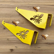 2Pcs Stainless Steel Beehive Frame Holder for Easy Inspection, Bright Yellow Beekeeping Supplies Accessories