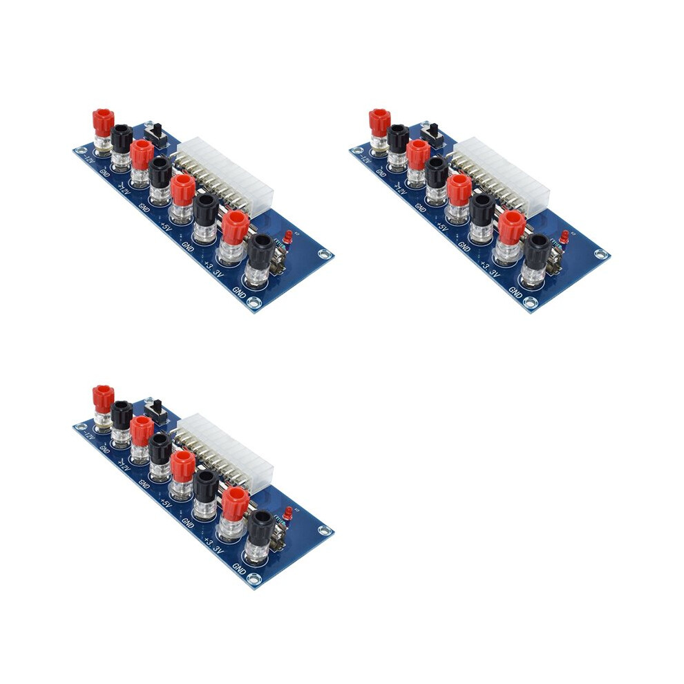 3X Xh-M229 Atx Desktop Pc Chassis Power Transfer To Adapter Board Power Supply Circuit Module 24Pin Output Terminal 6034163749555