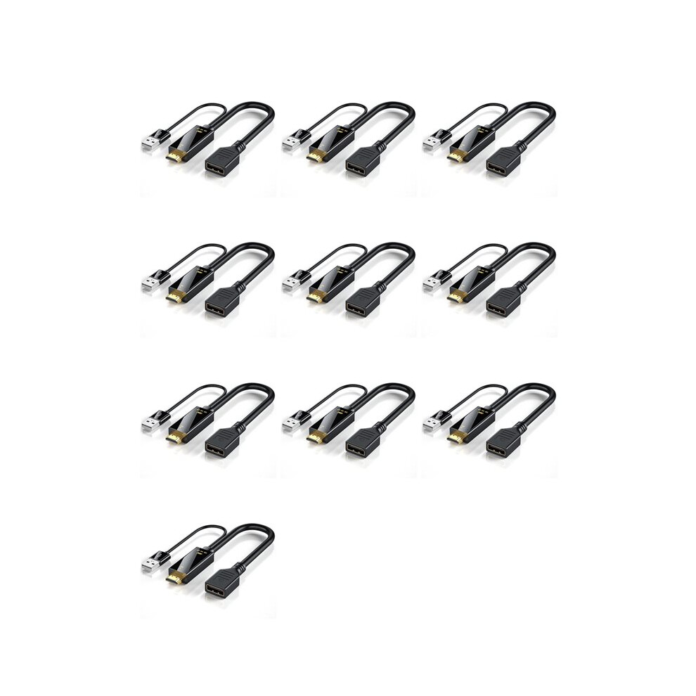 10X -Compatible Male To Female Converter Cable 4K@60Hz -Compatible To Dp Converter Adapter Cable 6032368519591