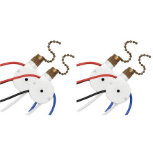 4PCS Ceiling Fan Lights ZingEar ZE-208S E89885 3 Speed 4 Wire Fan Pull Chain ,Fan Lights ,Bronze