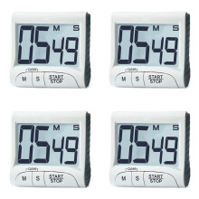 4X Digital Kitchen Timer&Stopwatch,Bold Digits, Simple Operation, Loud Alarm,Magnetic Kickstand