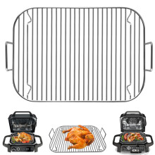 Stainless Steel Rack, 12.68.7 IN Outdoor Indoor Grill Stand with Handles for Ninja Woodfire OG701 OG751