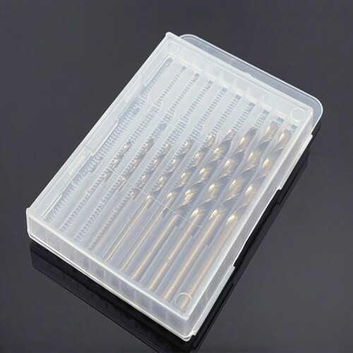 Portable Hook Design Plastic Drill Bit Holder Box For-Size 3 2