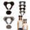 Animal Bear Costume Accessories with Bear Ears-Gray tail 5