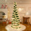 Rattan Christmas Tree with White Lights 50-Bulb 5ft 4