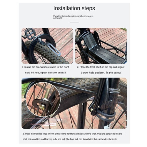 Bicycle Front Rack Bicycle Basket Bracket Mountain Bike Front Rack Alloy Front Fork Rack Bicycle Equipment 2