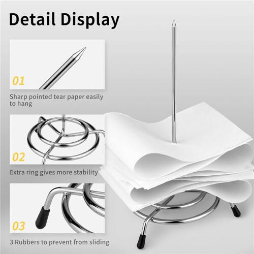 Ticket Stabber for Restaurant, 6PCS Ticket Receipt Holder Check Spindle Orders Spike for Businesses Kitchen Office 2