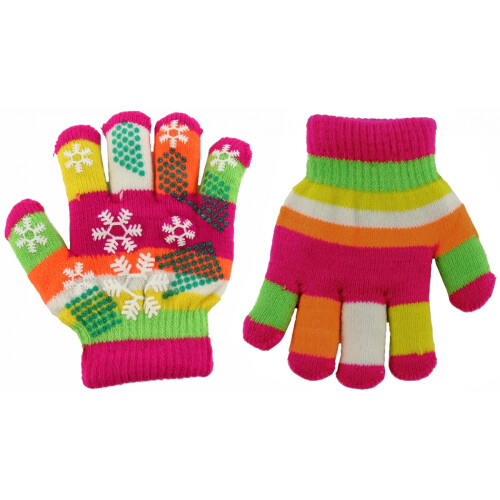 (Pink) Magic Snowflake Toddler Gloves