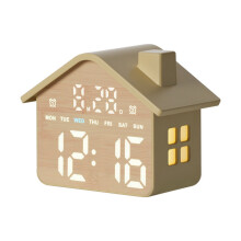Funny House Shape Alarm Clock With Quiet Operations And-Yellow