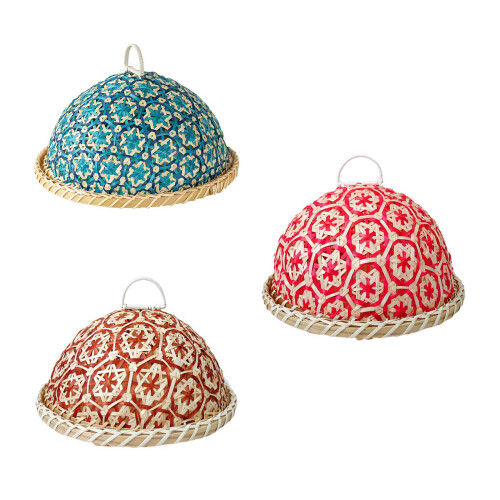 Multifunctional Rattan Basket for Fruit Display Bread-Blue 1