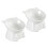 Ergonomic Elevated Dog Tilted Bowls Pet Dog Feeding-White 1