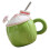 Ceramic Cup Coconuts Shape 500ML Water Cup Easy to Wash-Pink 1