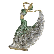 Exquisited Handcrafted Peafowl Lady Dance Statue Elegant-C