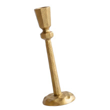 Antieke gietijzeren kandelaar met gouden afwerking voor-8932