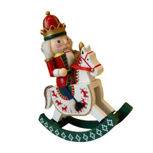 Nutcrackers Christmas Decoration Rocking Horse Nutcrackers-Red
