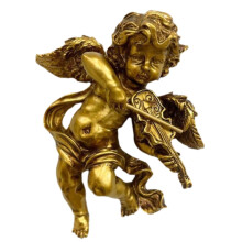 Antique Styles Resin Wall Decors Playing Angel-VIOLIT ANGL