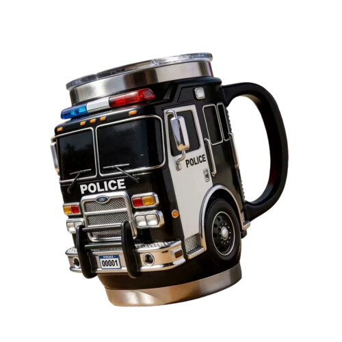 Creative Truck Shaped Firefighting Coffee Mug Heat Cold-C
