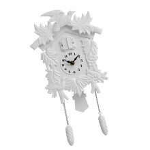 Horloge murale à coucou en plastique Antique, réglage des-Blanc