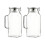 Clear Square Pitcher With Cover And Ergonomic Handle-1.2L 1