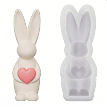 Moule en Silicone pour œufs de pâques, lapin, résistant à la-1